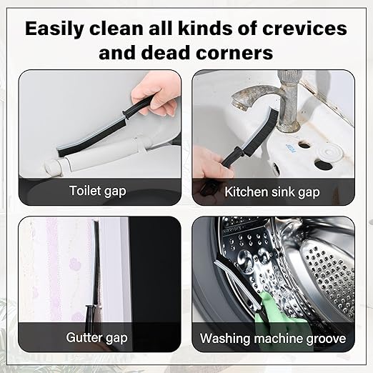 6 Pcs Hard Bristle Crevice Cleaning Brush, Thin Gap Brush, Grout, Kitchen, Toilet, Bathroom, Sink, Window,New Multifunctional Cleaning Brush Tool, Designed for Cleaning Narrow Spaces