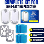 2 Fruit Fly Traps & 10 Adhesive Cartridges, Indoor Plug-in Bug Catcher, UV Light Fly Trap Captures Fruit Flies, Gnats, Houseflies, Moths, and Flying Insects for Kitchen, Bathroom, Plant Areas