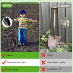 43.7Inches Small Spade Trench Shovel with Heavy Duty Steel Handle Garden Tools, Small Shovel for Digging Gardening Camping Yardwork Car, Black