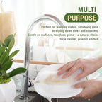 Natural Loofah Kitchen Scrubbing Pads, Vietnamese 100% Plant-Based Luffa, Multi-Purpose Dish Washing Sponges (Pack 4)