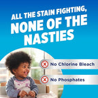 OxiClean Max Force Advanced Stain Remover Liquid, Color-Safe, Bleach-Free Kids and Baby Essential, Use with Detergent to Remove Messy Stains like Berries, Juice, Mud, Grass, 45 Fl Oz