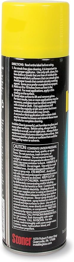 Invisible Glass 91164-6PK Premium Aerosol Glass and Window Cleaner for Auto and Home, Streak-Free, Ammonia-Free, Tint-Safe, 19 oz (Pack of 6)