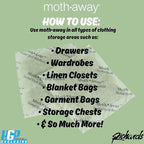 Richards Moth Away Herbal Repellent Sachets – 72 Count Value Pack – 100% Natural Ingredients – Peppermint, Rosemary & Thyme – Non-Toxic Moth Protection for Closets, Drawers & Storage – Made in USA