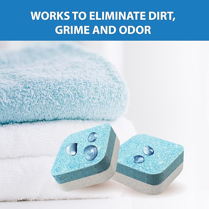 SANI 360° Washing Machine Cleaner, 12 Month Supply is Formulated with Enzyme, Deep Cleans and Deodorizes Front and Top Loading Washers