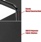SIMPLE HOUSEWARE Coat Rack with Storage Shelf, Freestanding Hall Tree with Hooks for Entryway, Bedroom, Office, Black Metal Clothes Hanger Stand for Coats, Hats, Jackets, Bags - Black