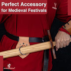 Armory Replicas - Genuine Rawhide Leather Universal Axe Frog - Medieval Hand Crafted O-Ring Funcitonal Outdoor Costume LARP Weapon Holder