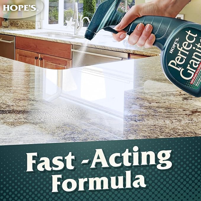 HOPE'S Perfect Granite & Marble Countertop Cleaner Refill, Stain Remover and Polish, Streak-Free, Ammonia-Free, 67.6 Ounce, Pack of 1