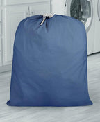 Urban Villa Laundry Bag Canvas|Dirty Clothes Travel Laundry Bag|Machine Washable|Reusable College Hostel Hamper Liner Bag for Delicates Drawstring Closure 4 Pack Indigo blue Color|Size 28X36 Inches