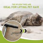 Small Room Groom Carpet Rake and Groomer with 11 Inch Handle, Portable Design, Carpet Brush Ideal for Pet Hair, Refreshing High Pile Carpets, Stairs, Furniture, Rugs, and Artificial Turf