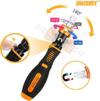 Precision Ratchet Screwdriver Set, JAKEMY 69 in 1 Household Screwdriver Home Repair Tool Kit, Disassemble Magnetic Rotating Ratchet Screwdriver Kit for Furniture/Car/Computer/Electronics Maintenance