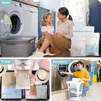 5-Pack Mesh Laundry Bags for Delicates | Zippered Wash Bags for Bras, Shoes, Travel, College Dorm Essentials in 3 Sizes (2 Small, 2 Medium, 1 Large)