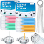 Multiszie Shower Head Cleaner Tool, Shower Head Cleaning Brush for Small Hole Nozzle with Storage Boxes, Showerhead Cleaner Picks Unclogger for Household Bathroom, 30 Pcs