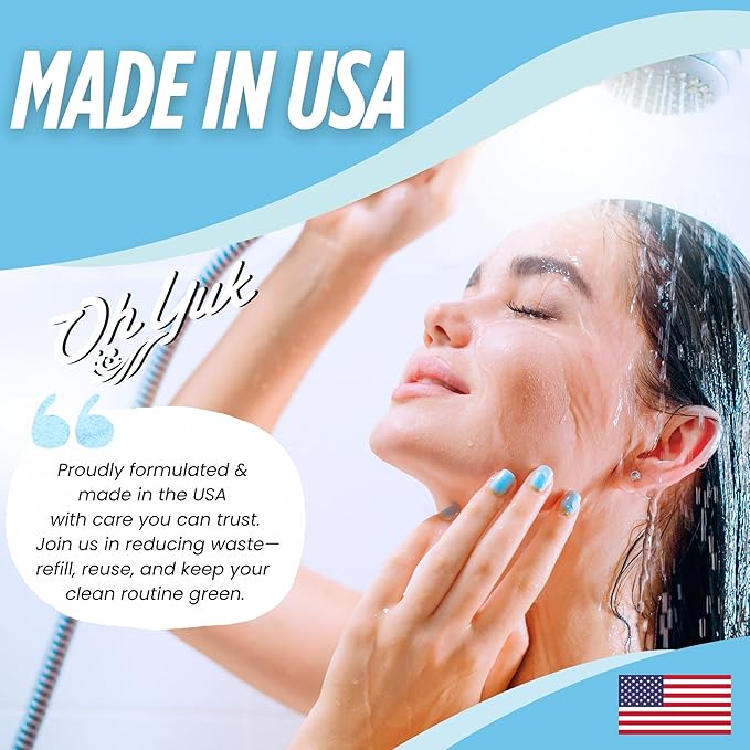 Oh Yuk Daily Shower Cleaner Spray – 24 oz Bottle | Prevents Soap Scum and Hard Water Buildup | Streak-Free Daily Shower Spray for Tile, Glass, Acrylic & Fiberglass