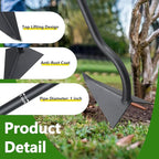 Garden Hoe, 59 Inch Triangle Warren Hoes for Cutting Trenches, Digging, Loosen The Soil, Weeding, Heavy Duty Hoe Garden Tool with Adjustable Long Handle