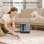 uwant Portable Carpet Cleaner with Steam& Hot Water System 18Kpa Powerful Suction Carpet Cleaner with 4 Cleaning Tools& Solution 2 in 1 Upholstery Cleaner Steam Cleaner for Pets, Car (Steam& Heating)