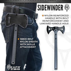 Reapr Sidewinder Tactical Double Axe – 16" Dual-Headed Survival Hatchet with 2Cr13 Stainless Steel Cast Head, Black Oxide Finish, Nylon-Reinforced Handle, Ballistic Sheath – Camping, Hunting, Outdoor