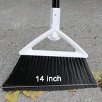 Heavy Duty Angle Broom 3 Pack - White Broom for Outdoor & Indoor, Garage, Driveway, Sidewalk, Kitchen & More, Long Handle