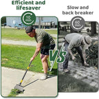 Garden Flat Shovel, Weeding Tool, 60 Inch Multifunctional Garden Cleaning Shovels, Heavy Duty Floor Scrapers Long Handle,Metal Weeding Scraper for Lawn Edging, Ice Scraper, Snow Shovel