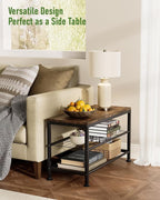 3-Tier Shoe Rack Bench - Entryway Organizer with Shoe Storage, Sturdy Shoe Shelf for Front Door, Small Space Saving Furniture, Brown, 27.2" x 12.0" x 15.9"