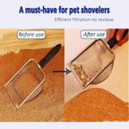 3 Pcs Soil Sifter for Gardening with Garden Shovel, (2.8/5 MM Mesh) Soil Sieve and Scoop for Screening Rock, Dirt, Compost and Gravel, 304 Stainless Steel: Rust-Resistant, Suitable for Beaches & Pets