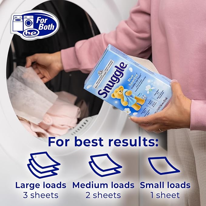 Snuggle Fabric Softener Dryer Sheets, Blue Sparkle, 230 Count