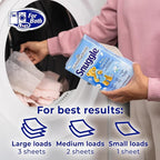 Snuggle Fabric Softener Dryer Sheets, Blue Sparkle Cuddle-Up Fresh, 230 Ct, Long-Lasting Fresh & Clean Scent, Softens Fabric, Reduces Static, Fights Wrinkles, Helps Repel Lint & Pet Hair, HE Safe