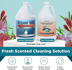 Steam & Go Demineralized Water for Steam Cleaner - PVC-Free Floor Cleaning Solution Compatible for All Steam Mops - Multi-Surface Cleaner for Home Surfaces - Tropical Bloom Scent, 128 Fl oz