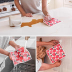 Papaya Reusable Paper Towels 2-Pack - 2 Sheets + 1 Hooks, Quick Drying, No Odor, 1 Sheet Replaces 17 Rolls, Washable Kitchen Cloth, Sustainable Dish Sponge, Eco Friendly Gift