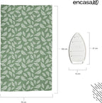 Encasa XO Ironing Mat/Pad (Large 48"x28") with 3mm Padding & Silicone Iron Rest for Steam Pressing on Tabletop or Bed - Heat Resistant, Portable, Quilting & Travel Blanket - Big Leaves Green