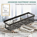 Veken Shower Caddy 3-Pack, Advanced Rustproof Design, No Drilling Adhesive Shelves, Rack with Soap Holder, Large Capacity Bathroom Organizers and Storage, Wall-Mounted Kitchen & Home Decor, Black