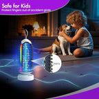 Bug Zapper Outdoor with Colorful Lighting and Auto-Sensing, 3 in 1 Cordless 4000mAh Battery Electric Fly Trap, Rechargeable Mosquito Zapper for Camping, Patios, Garden, Kitchen (2Pack-Black)