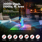 Bug Zapper with Marquee Light, Mosquito Zapper Indoor Outdoor, 4000mAh, Smart Auto On/Off Rechargeable Fly Zapper, Portable Waterproof Insect Killer for Home, Kitchen, Patio, Camping, Party - 2 Packs