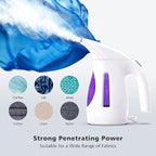 HiLIFE Steamer for Clothes, Portable Handheld Design, 240ml Big Capacity, 700W, Strong Penetrating Steam, Removes Wrinkle, for Home, Office and Travel(ONLY FOR 120V)