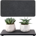 2 Pcs Water Absorbing Stone Trays, Kitchen/Bathroom Sink Soap Dish, Diatomite Tray Used for Hand Soap & Cosmetic Bottles in The Modern Home, 4" W x 8.3" L, Dark Gray