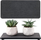 2 Pcs Water Absorbing Stone Trays, Kitchen/Bathroom Sink Soap Dish, Diatomite Tray Used for Hand Soap & Cosmetic Bottles in The Modern Home, 4" W x 8.3" L, Dark Gray