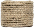 100% Organic Hemp Twine Rope (100ft x 1/4 in.), 6mm Thick Cord, Natural String, Heavy Duty Outdoor Twine, Jute Rope, Plant String, Twine for Crafts and Gardening
