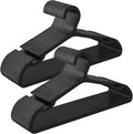 SONGMICS Clothes Hangers, Pack of 50, Plastic Hangers, with Wide Shoulder Notches, Space-Saving Coat Hangers, 16.4 Inches Wide, for Closet, Ink Black UCRP010B01