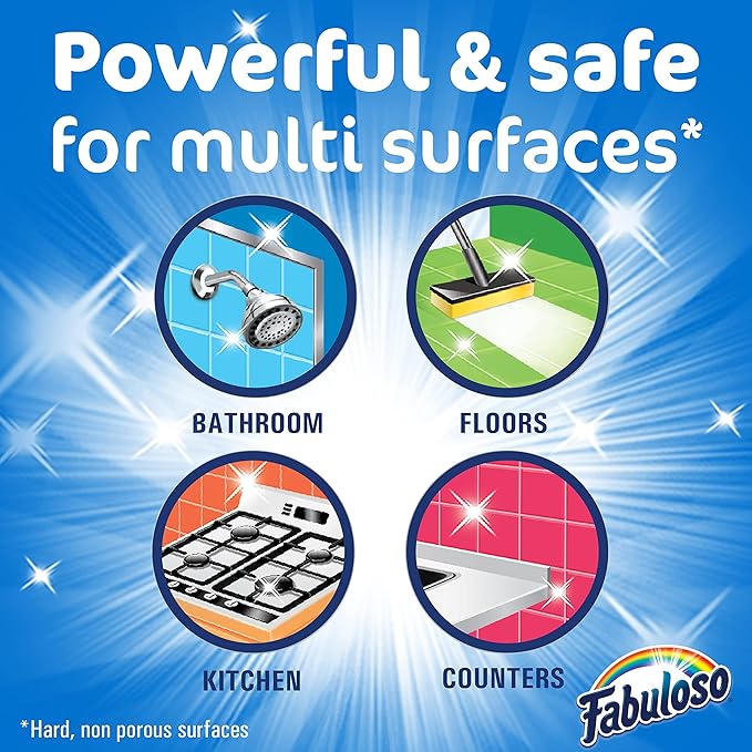 Fabuloso Multi-Purpose Cleaner,2X Concentrated Formula,Refreshing Lemon Scent,56 oz,(Pack of 5)