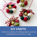 Red and White Organic Twine Cotton String - 200 Feet Wrapping, Baking, Butcher, Crafts, DIY Projects, Easter, Christmas