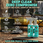 Odor Remover Spray, 32oz. 'Peppermint' Essential Oil Shoe Deodorizer, Odor Eliminator for Strong Odors on Activewear. ProvenSafe™ Fabric Freshener Spray, Deodorizer for Kids & Sensitive Gear