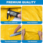 TICONN Mattress Bags for Moving, Heavy Duty Queen Mattress Cover Storage Bag with Full-Around Handle and Adjustable Buckles (Yellow, Queen)