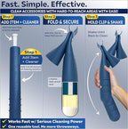Hygenix StemClenz Reusable Cleaning System Bundle with Hytek Caps | Shake-to-Clean for Small Glass, Tubes & Accessories (Blue)