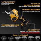 Brushless Electric Pruning Shears for DeWalt 20V Battery, Portable Cordless Pruning Shears with LCD Display＆SK5 Blades, Adjustable Cutting Diameter 0.8-1.2 Inch for Gardening Tree Pruning(NO Battery)
