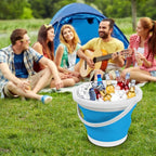 10L Collapsible Mop Bucket with Handle for Cleaning, Portable Car Wash Bucket Garden Cleaning Supplies, Ice Buckets for Parties Camping Fishing, Foldable Wash Basin Tub RV Accessories Household Use