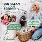 No More Dryer Sheets! Reusable Wool Dryer Balls XL 6-Pack - Reduces Static, Cuts Dry Time, & Softens Naturally