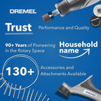 Dremel 8150-N/20 8V Cordless Rotary Tool Kit with Brushless Motor and LED Work Light - Variable Speeds, USB-C Rechargeable and Includes 20 Accessories