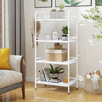 HDANI 4-Tier Metal Storage Rack with Shelf, Storage Shelves, Shelf Organizer, Garage Standing Shelving Unit for Laundry, Bathroom, Kitchen, Pantry, Closet, 23.6''W x 13.8''D x 50''H, White