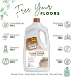 Quick Shine Hardwood Floor Luster 64oz, 2Pk | Plant-Based Cleaner & Polish w Carnauba | Simply Squirt & Spread | Don't Refinish It & Multi Surface Deep Floor Cleaner and Wax Remover 27oz, 2Pk