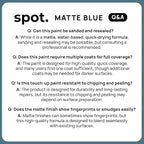 spot. Touch-Up Paint | Matte Finish for Cabinets, Walls, Doors & Furniture | Multi-Tone Blue Repair Kit | Quick-Dry, Self-Priming, Low-Odor, Eco-Friendly | No-Sanding or Primer Needed | 3 Pack