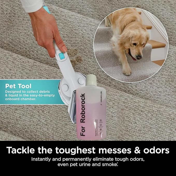 1L Stain & Odor Remover, Carpet Cleaner. Compatible With Roborock. Compatible With All Upright And Compact Deep Carpet Cleaners(2PCS)